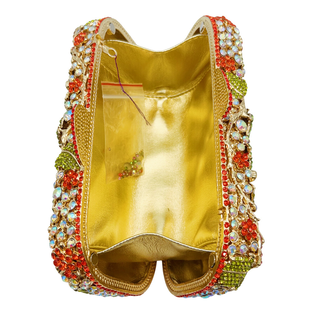 Evening cross-border hueco diamantes bolsa de cena rosa diamantes bolsas de mano bolsa de mujer fiesta bolsa de cena