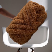 亚马逊新款泰迪绒3cm粗冰岛线灌芯棉 布条线手工编织包包材料厂家