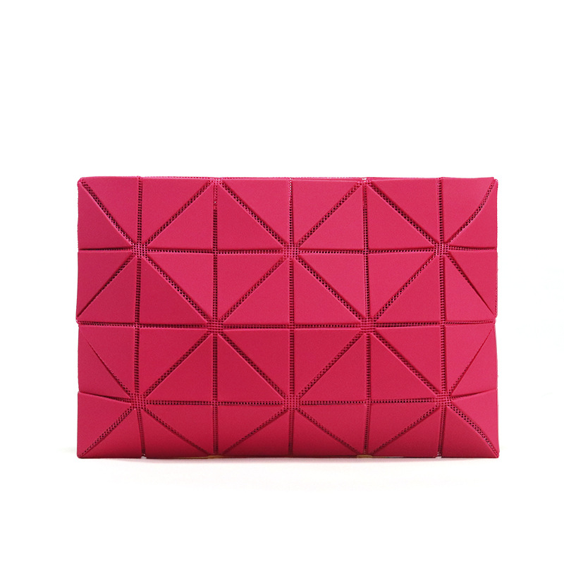 Japanese And Korean Geometric Diamond Clutch Cosmetic Bag Fashion Casual Frosted Envelope Bag Mobile Phone Key Bag