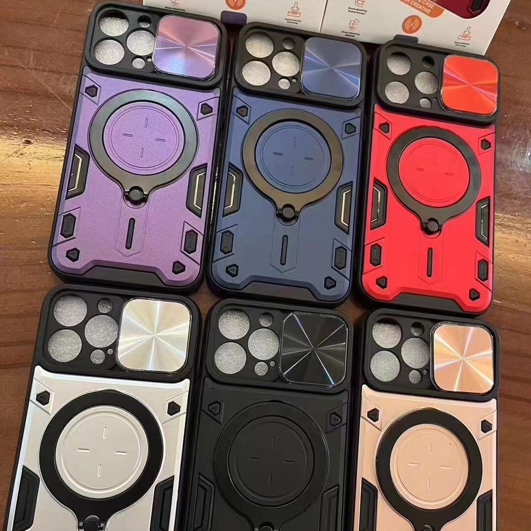 适用Nokia诺基亚C110/21 G10/22/42推窗二合一荷花支架壳磁吸指环