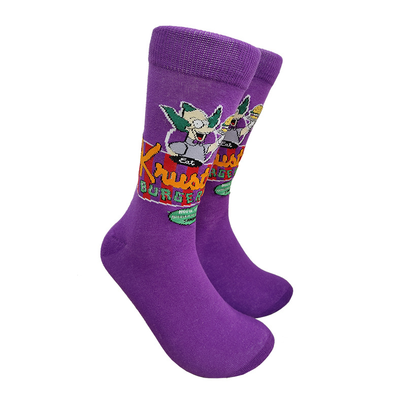 Calcetines de moda de dibujos animados de suministro de punto transfronterizo su Yu esponja bebé película hombres y mujeres calcetines de media pantorrilla