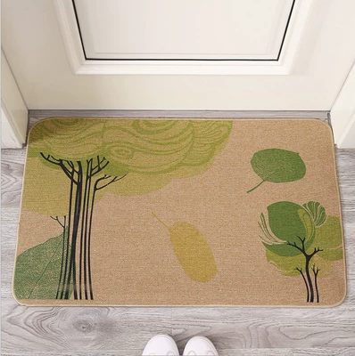Avtomobil döşəmə paspasları – home use, washable, absorbent, quick-drying - spring-scenery-4060cm-linen