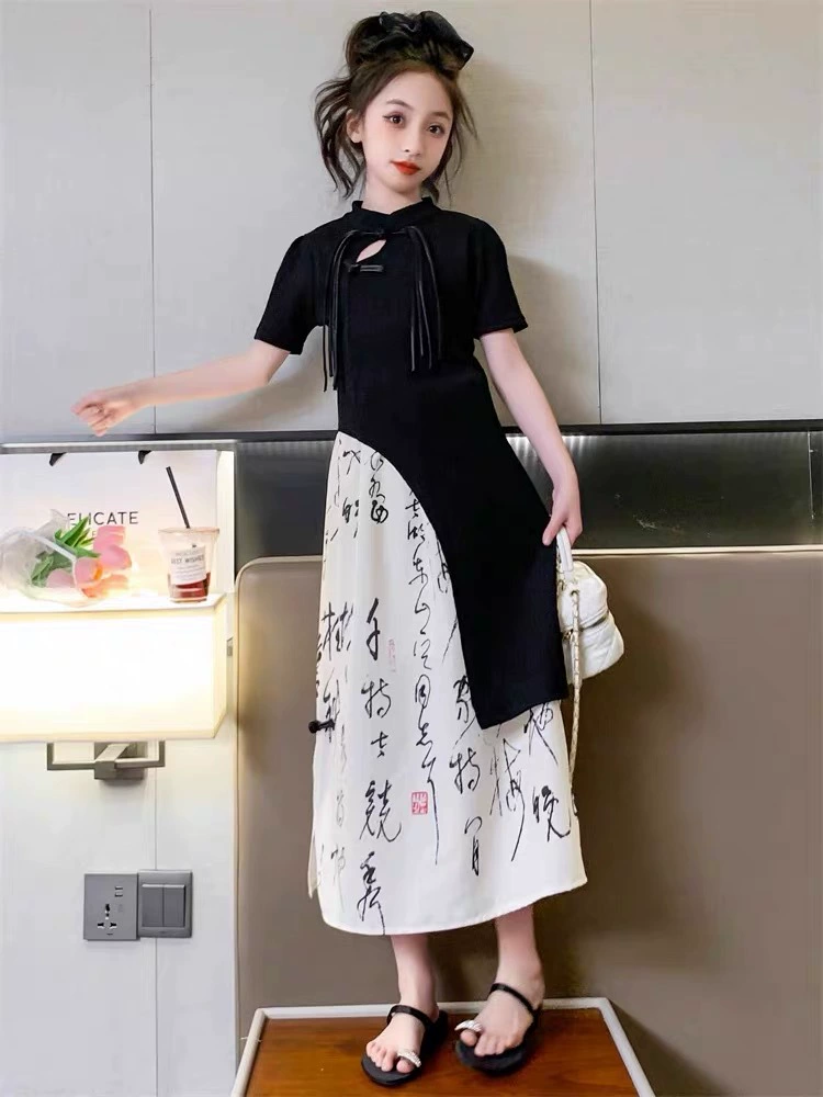 Cloth, summer set, cheongsam, Chinese style