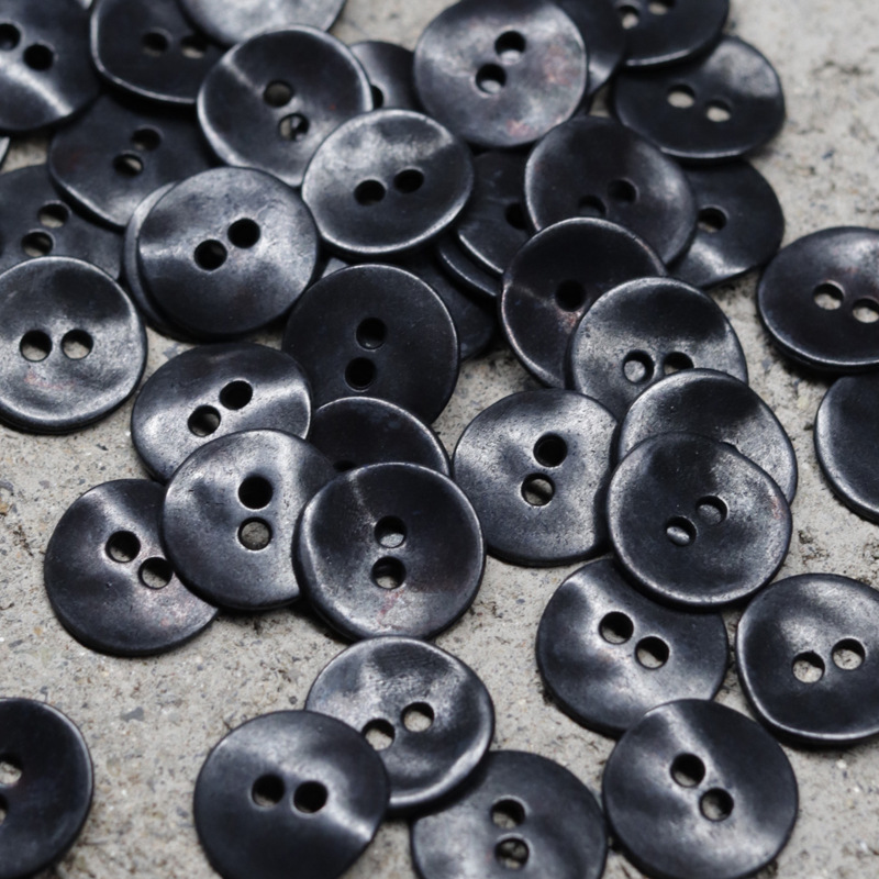 Thousand-Flower Button with Lotus Leaf Edge, Round Black Bronze Two-Hole Metal Button, Chinese-Style Retro Cotton and Linen Shirt Button, Long Skirt Button Thousand-Flower Button with Lotus Leaf Edge, Round Black Bronze Two-Hole Metal Button, Chinese-Style Retro Cotton and Linen Shirt Button, Long Skirt Button