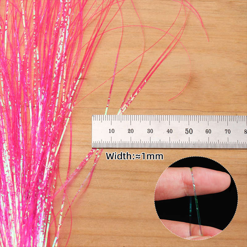 Wifreo 1mm silla brillante relieve alta reflexión correa de mosca de mar gancho material de unión 8 colores