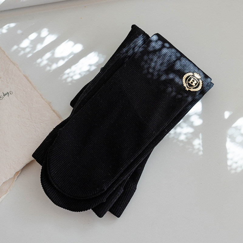 Calcetines Tiantai primavera y otoño pantimedias para niñas delgadas polainas para NIÑOS Calcetines insignia uniforme escolar rayas verticales delgadas pantalones de paso