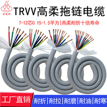 TRVV高柔性拖链电缆线781012芯耐油耐腐蚀耐弯折坦克链机械手臂线