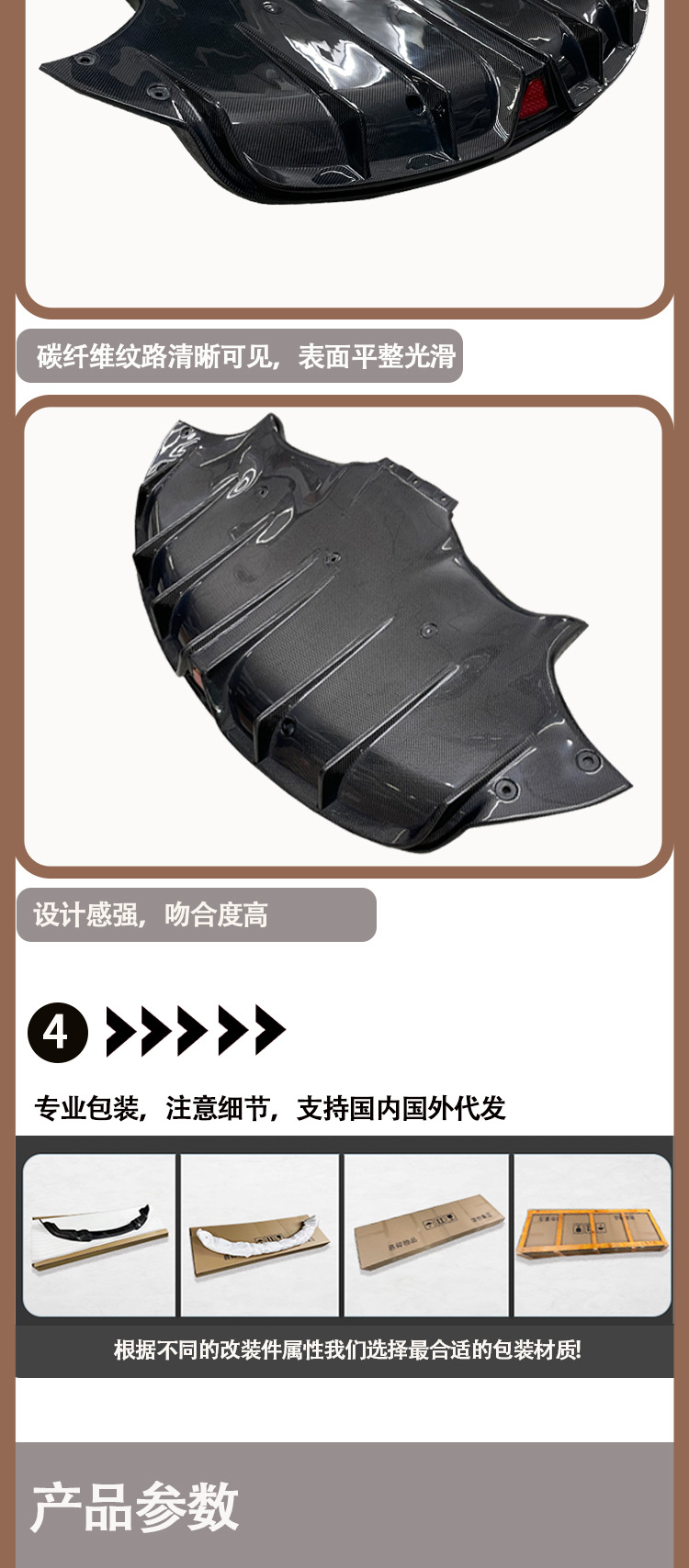 Suitable for Tesla Model 3 Cmst Model Carbon Fiber Rear Lip Spoiler from 2019 to the Present Year