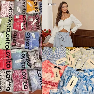 跨境品牌Lovito女装混合款式搭配辣妹款服装一手货源尾货批发上衣