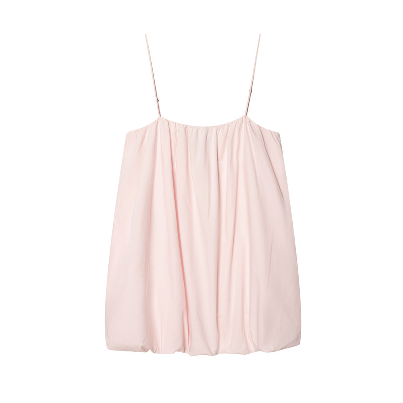 Pure Desire Camisole for Women 2026 Summer New Solid Color Short Vest with Slimming Effect and Puffy Lantern Bud Style Top Pure Desire Camisole for Women 2026 Summer New Solid Color Short Vest with Slimming Effect and Puffy Lantern Bud Style Top