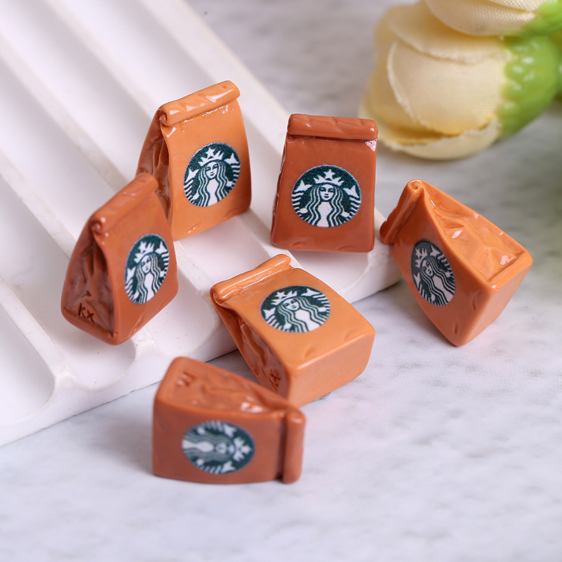 仿真美式迷你咖啡袋 手工diy饰品树脂食玩饰品配件办公室摆件批发