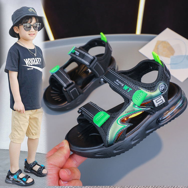 Sandalias para niños verano 2025 nuevos zapatos de playa para niños con dedos abiertos zapatos escolares para niños image 3