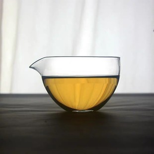 Japanese-style Glass Yanyue Fair Cup Simple and Transparent Male Cup Tea Sea Kung Fu Tea Tea Ceremony with Tea Divider Round