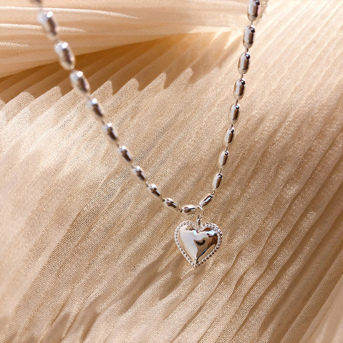 s925 Silver  New Millet Grain Love Anklet for Women Korean Version Internet Celebrity Simple Sexy Personalized Accessories