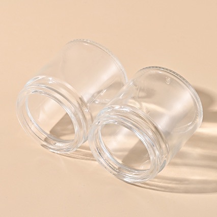 Spot 70g botella de aceite de caballo con ribete, tapa de aluminio, reparación cosmética, botella de crema, botella de crema de vidrio