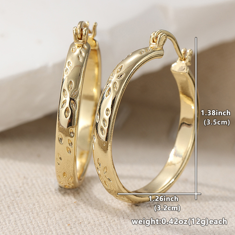 Exaggerated Textured Statement Earrings For Women Heavy Style_voghion.com
