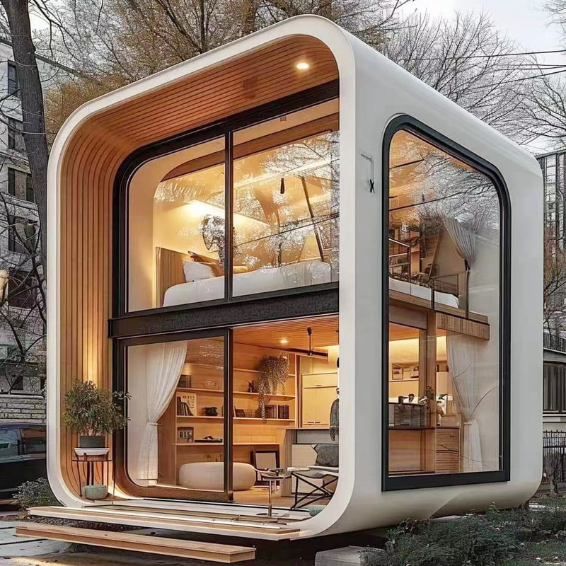 Travel Scenic Spot Can Be Equipped with Water and Electricity Camping Style Apple Warehouse House Internet Celebrity B&B Space Capsule Single Layer Double Layer