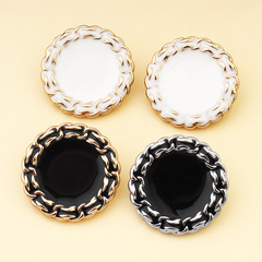 高端扣子毛呢大衣西裝西服睡衣白色黑色精緻時尚裝飾上衣扣子配件