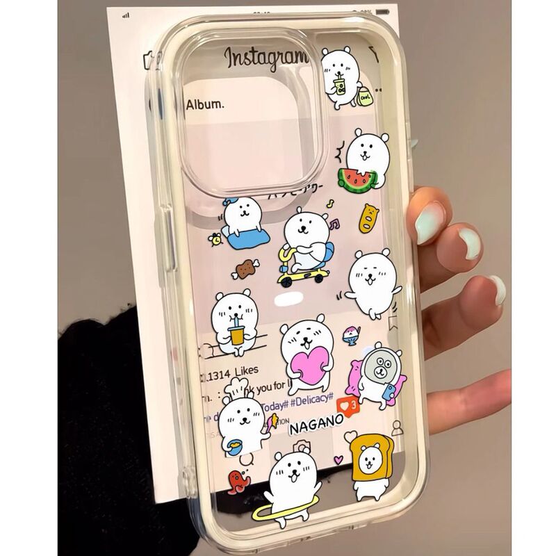 Soft Shell Colorful Two-In-One Suitable for Apple 16Promax15Pro Mobile Phone Case 13Pro12 Daily Self-Mocking Bear Soft Shell Colorful Two-In-One Suitable for Apple 16Promax15Pro Mobile Phone Case 13Pro12 Daily Self-Mocking Bear