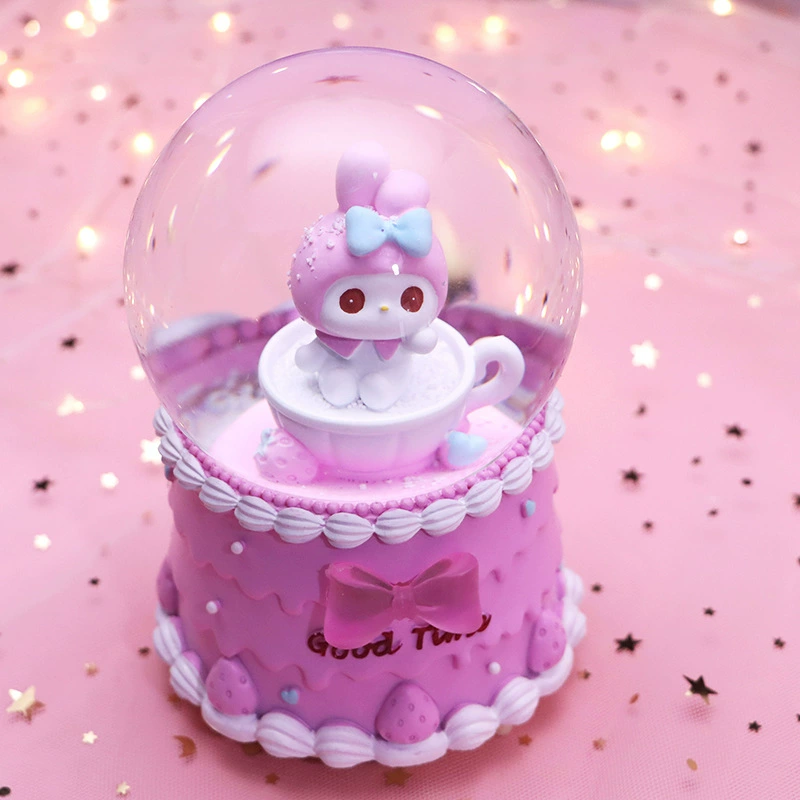 Cartoon music box, rotating rabbit