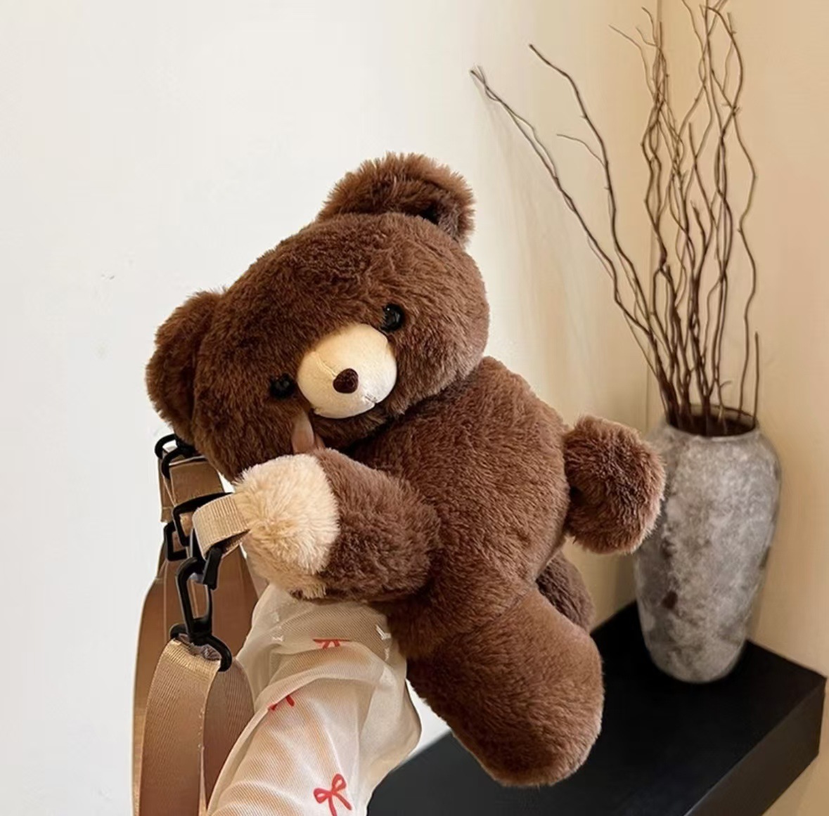612g Weight Nylon Lining Material Zipper Closure Type Double Shoulder Straps Strap Type Casual, Shopping Occasion Plush Material Women's Backpack Backpack little bear, Dog, Sheep Pattern All Seasons Season Women's Gender Cute Style Cylindrical Shape Little Bear Dog Sheep Casual Shopping Women's Backpack 20