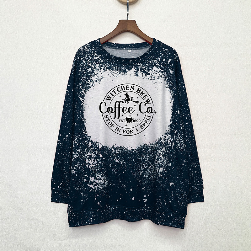 Felpa con cappuccio ampia a maniche lunghe con scollo rotondo autunno e inverno 2024 da donna alla moda con stampa inglese_voghion.com