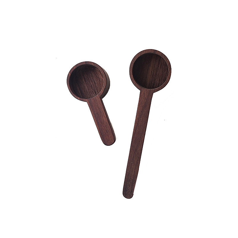 Cuchara de café de madera cuchara de granos de café cuchara de nuez negra cuchara de leche en polvo cuchara de medición