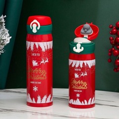 304ステンレスクリスマス新年プレゼント弾み保温カップ男女学生クリエイティブカップネット赤シンプルカップ