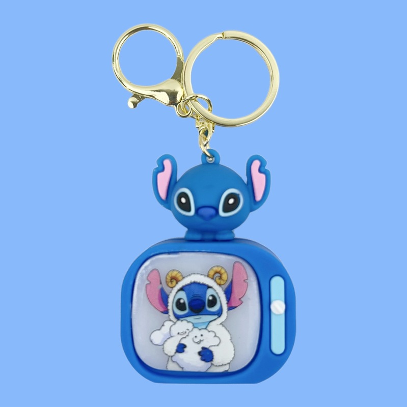 クリエイティブ発光ライト付きステッチテレビペンダントパンダ人形仏陀夜の光キーホルダー卸売|undefined