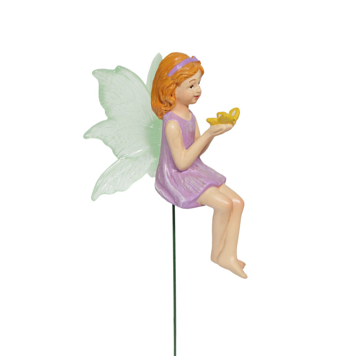  new Luminous fairy garden micro landscape decoration ground plug-in decoration butterfly flower fairy flower pot plug-in