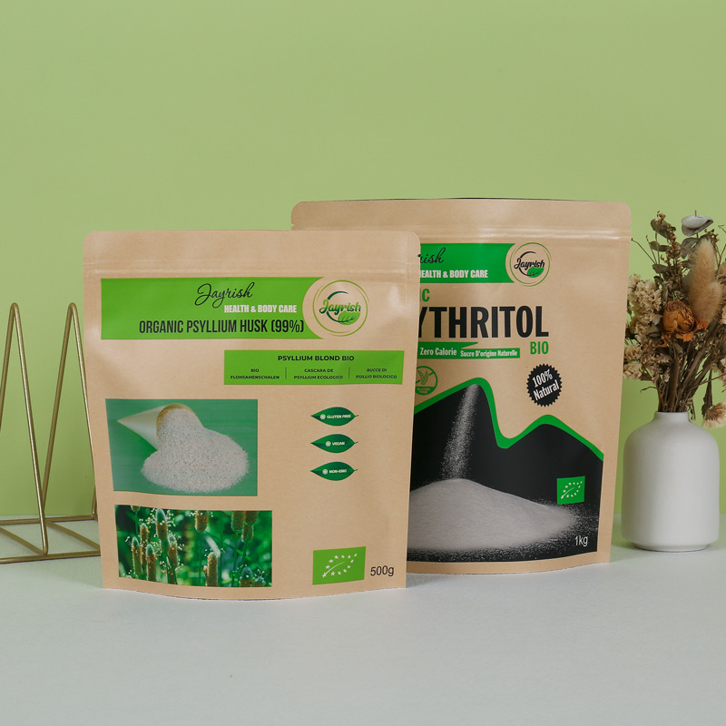 开窗牛皮纸食品袋定 制干果果脯拉链自封袋定 做牛皮纸食品自立袋