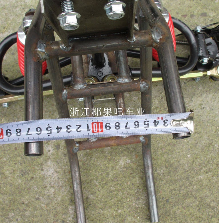 DIY four-wheeler accessories, 2-wheel modified inverted three-wheeler front axle frame, ATV suspension, brake, and steering assembly