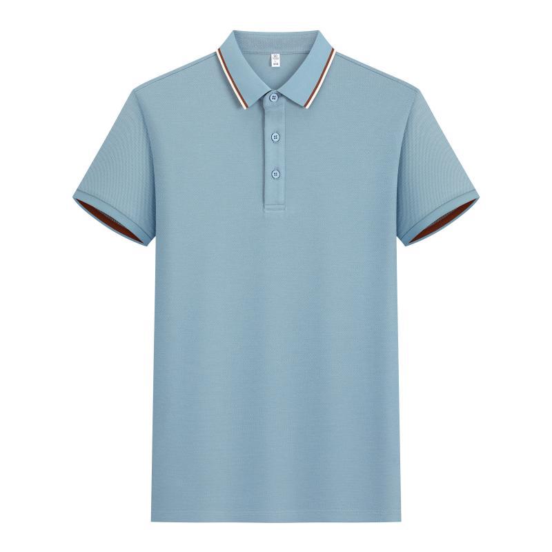 210G Lycell seda solapa polo camisa de mangas cortas impresión personalizada camisa publicitaria ropa de trabajo de hombres y mujeres