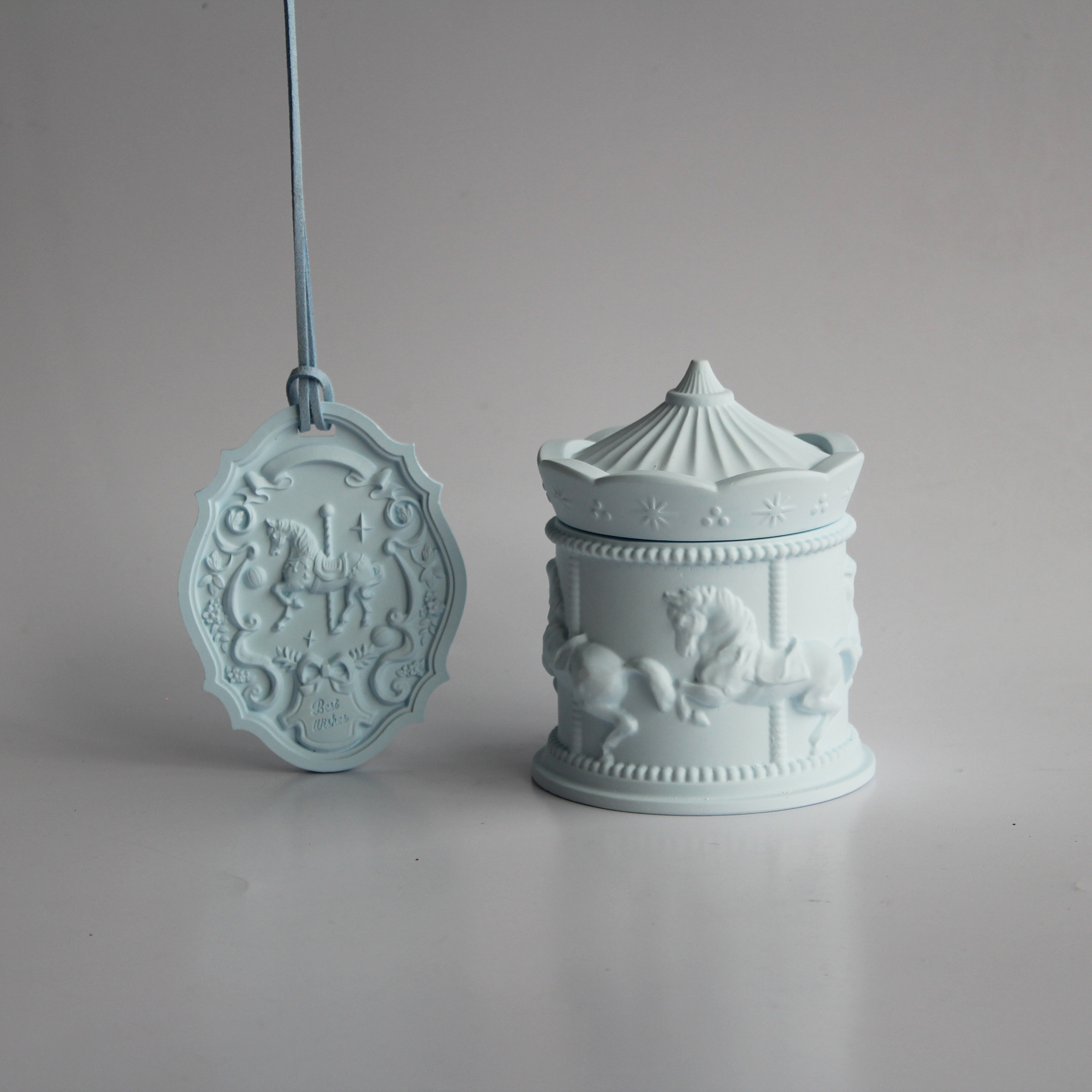 Aromatherapy Candle Holder Rotating Carousel Natural Soy Wax Gift_voghion.com