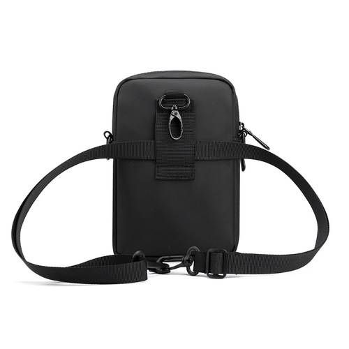 New men's waist bag, Korean style functional chest bag, simple and fashionable shoulder bag, multi-functional sports crossbody bag, mobile phone bag