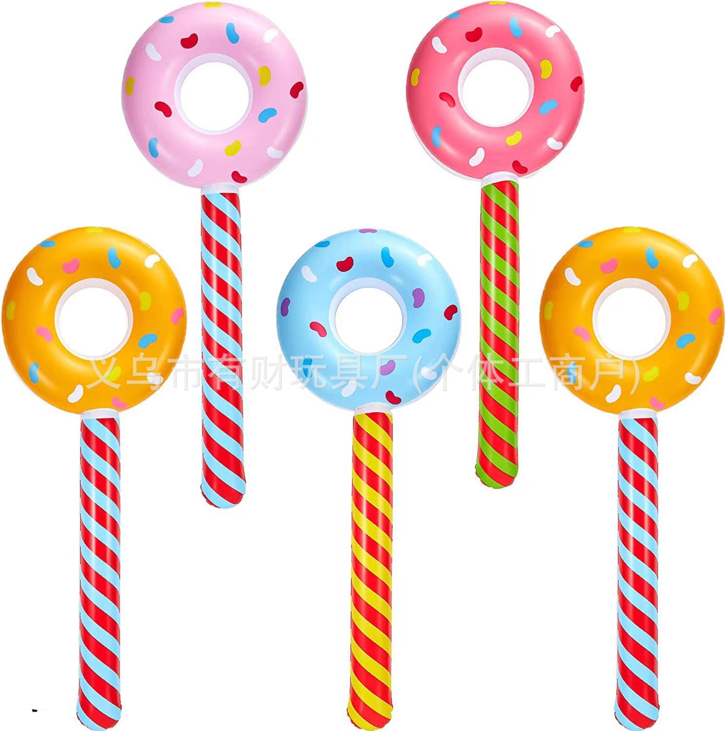 Inflatable handheld donut PVC, Amazon, (Cross-border trading)