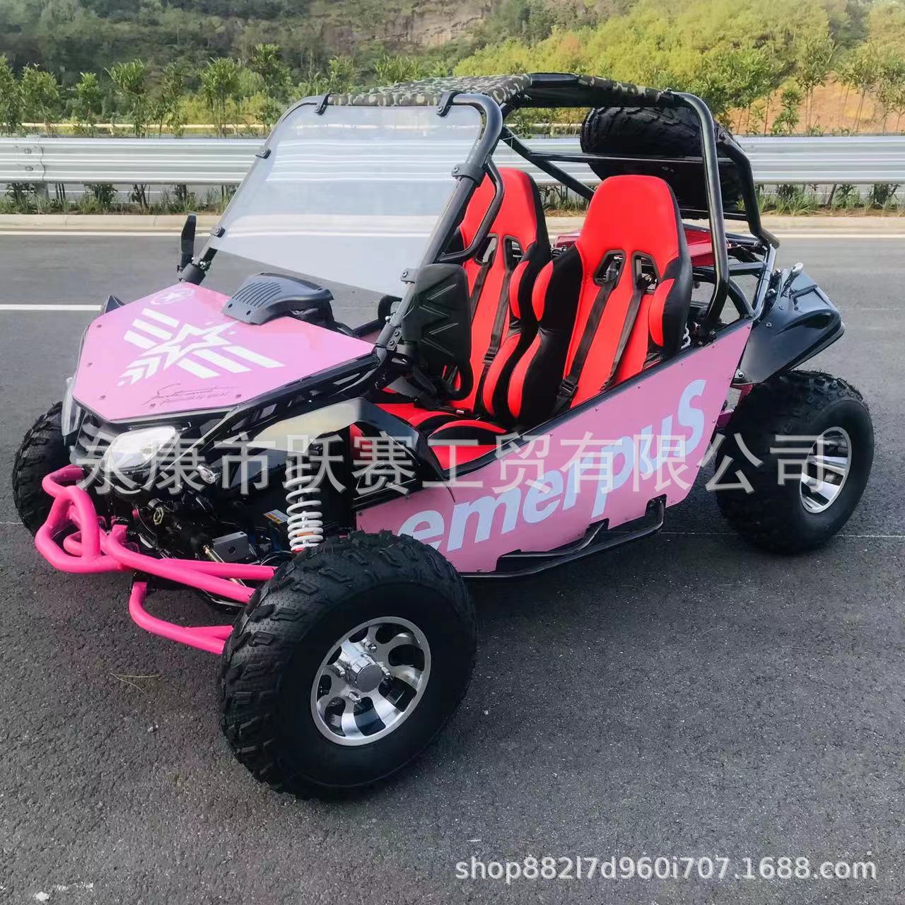 Motocicleta campo a través de cuatro ruedas del kart del sitio del adulto 200CC del engranaje automático continuamente variable del taxi escénico del área