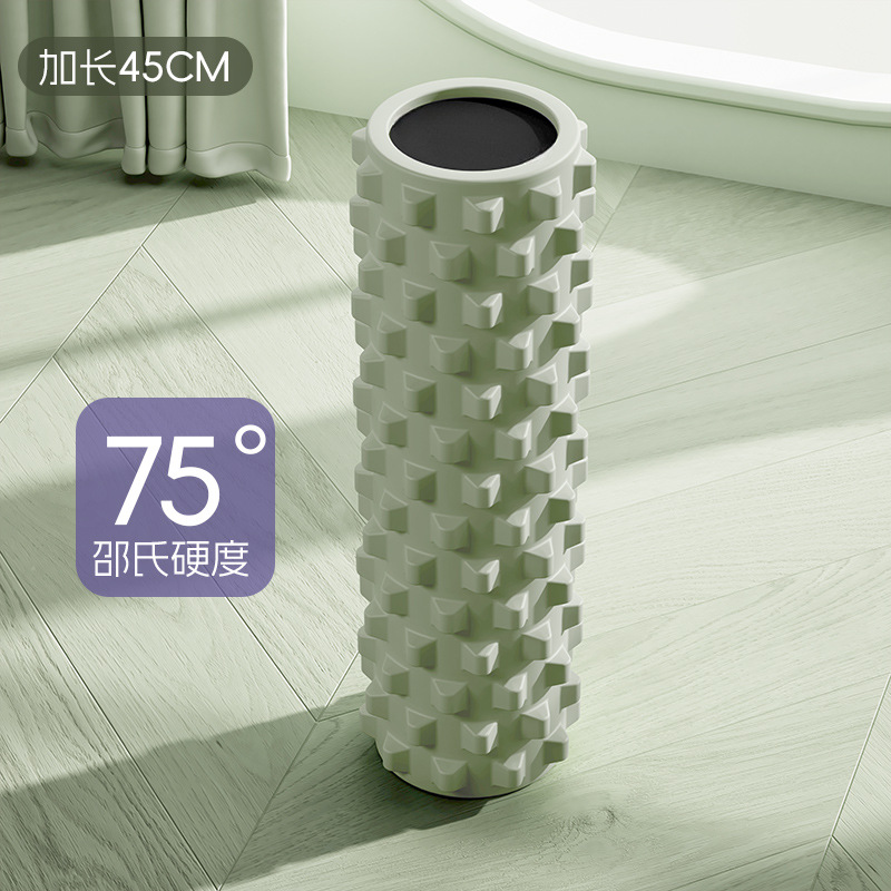 Actualización de 60 cm sólidos dientes de lobo espuma eje muscular de acondicionamiento físico relajación de la fascia pierna delgada columna de yoga accesorios de yoga