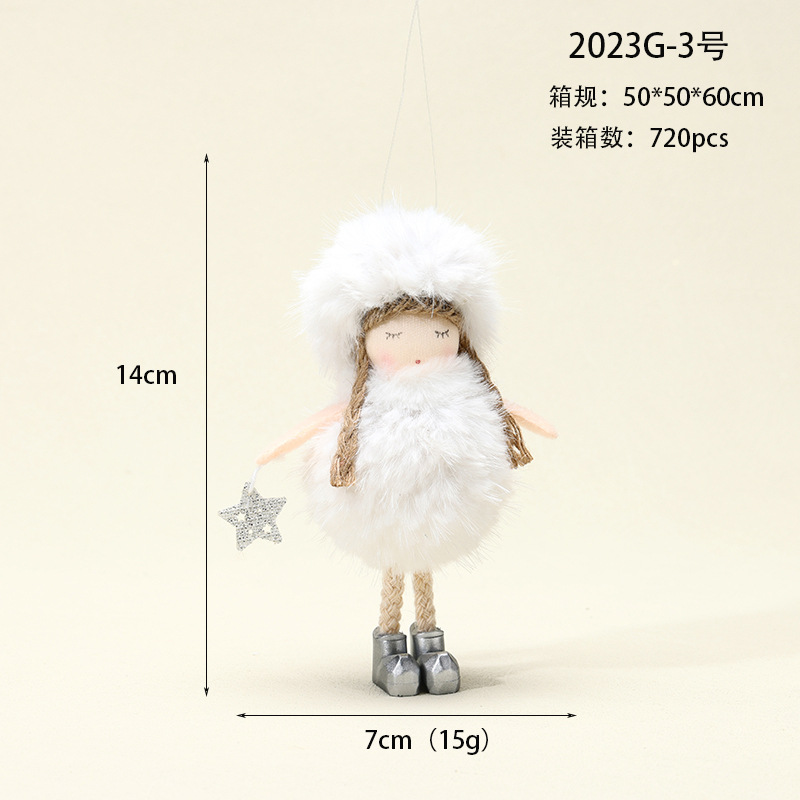 Ventas transfronterizas en caliente nuevos ángeles muñecas de peluche ángeles pequeños colgantes de Navidad decoraciones de árbol de Navidad niña image 41