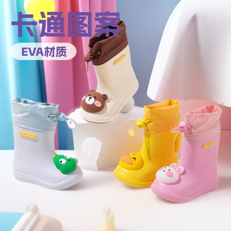 Children's rain boots wholesale boys and girls baby bung cartoon water shoes for primary school children children waterproof rain boots