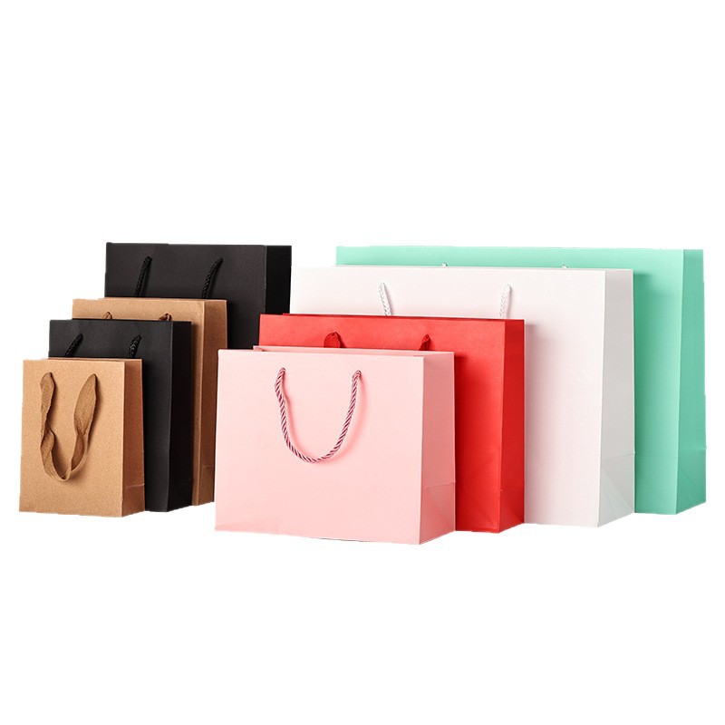 Bolsa de papel de cartón blanco engrosada y respetuosa con el medio ambiente portátil, pastel de luna de té, bolsa de embalaje de regalo de alta gama, bolsa de regalo de ropa, venta al por mayor transfronteriza