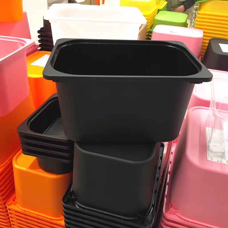 Schutte プラスチック収納ボックス子供のおもちゃ収納ボックスオーガナイザー収納ボックスカメ飼育黒ボックス|undefined