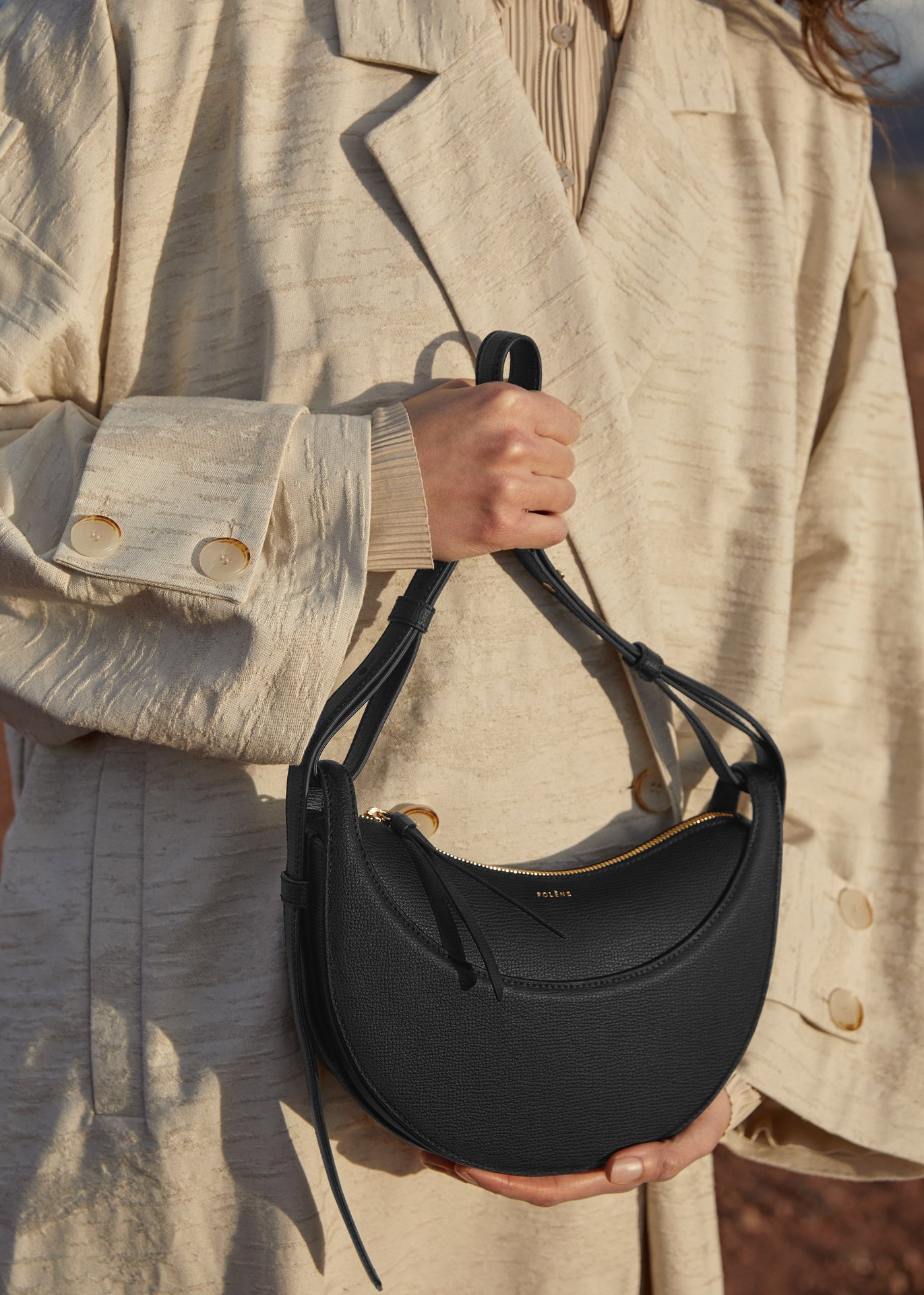 French Niche Crescent Bag 2025 New Arrival Luxury Saddle Bag Single Shoulder Crossbody Underarm Bag For Women Retro Half Moon Bag - Thumbnail 6