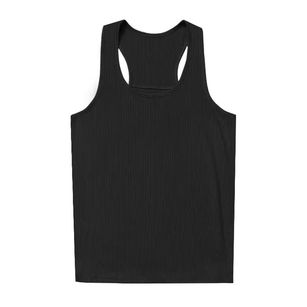 Chaleco de verano para hombre, estilo americano, juvenil, de alta elasticidad, acanalado, ajustado, de secado rápido, transpirable, sin mangas. image 7