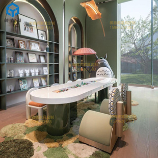Sales Office Children's Area Creative Building Blocks Tables and Chairs Model Room Handmade Reading Table Suspended Floor Game Painting Table