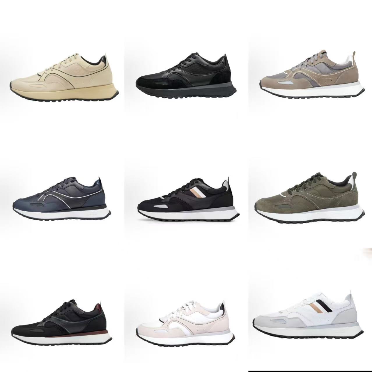 Europa estación nueva moda de zapatos de cuero zapatos casuales de hombre transpirables, moda universal y cómodos zapatos para correr con suela gruesa