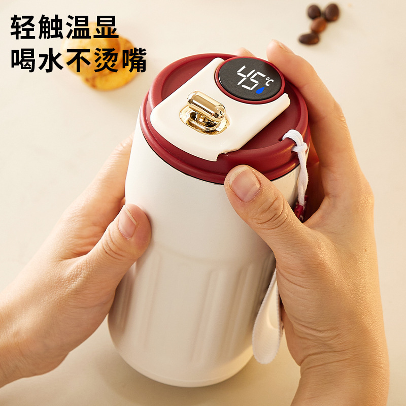 智能温显316不锈钢保温杯男女高颜值保冷咖啡杯便携杯子礼品定制|undefined