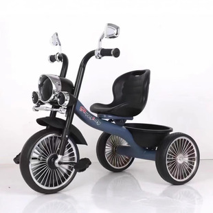 Manufacturer's New Children's Tricycle Double Handlebar with Music and Light Bicycle Multi-Functional Pedal Tricycle