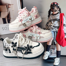 女童板鞋春秋2025新款儿童软底轻便运动鞋中大童女孩时尚百搭童鞋