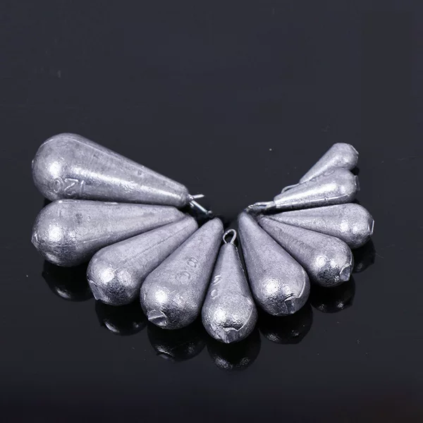 Wholesale Fishing Supplies: Water Drop Hanging Rings, Lead Sinkers, Fishing String Hooks with Rings, Anti-Snag Bottom Water Drop Lead Sinkers